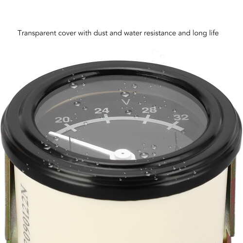 Analog Voltmeter 20-32V for Diesel Generator, 24V Round Panel Meter 2