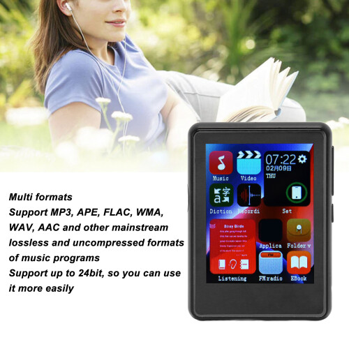 Bluetooth MP3-Player 2,4" Touchscreen 4GB Schwarz mit FM-Radio 2