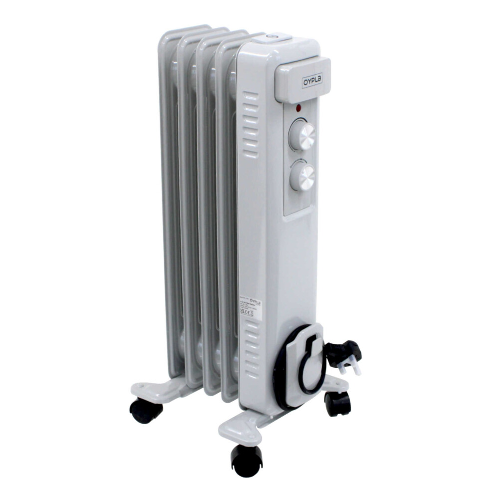 Oypla Electrical 1000W 5 Fin Portable Oil Filled Radiator Electric Heater