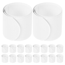 24Pièces Bracelets Slap Blancs PVC DIY Pour Décoration