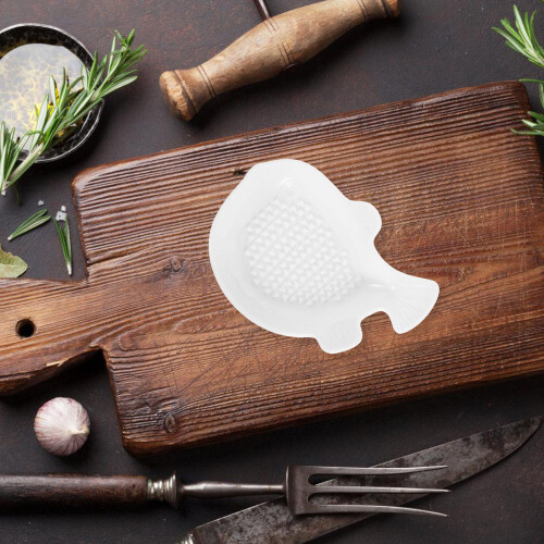 Râpe Céramique Manuelle Blanche Pour Ail Cuisine 2