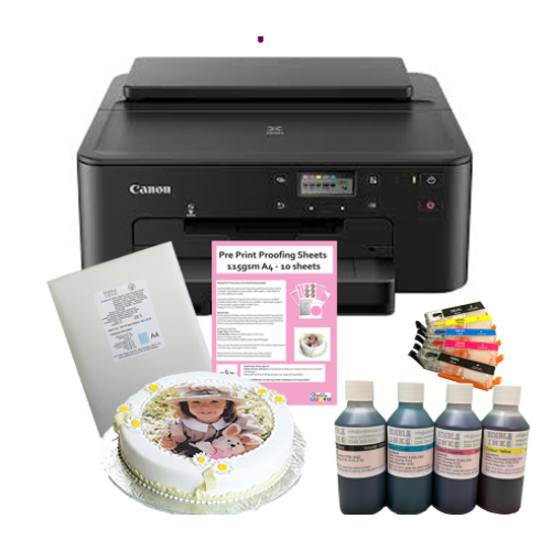Edible Printer Kit,TS705a , Cartridges, Edible Ink, Icing Sheets
