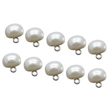 200Pcs White Mushroom Buttons Sewing Beads for DIY Crafts Doll Eyes
