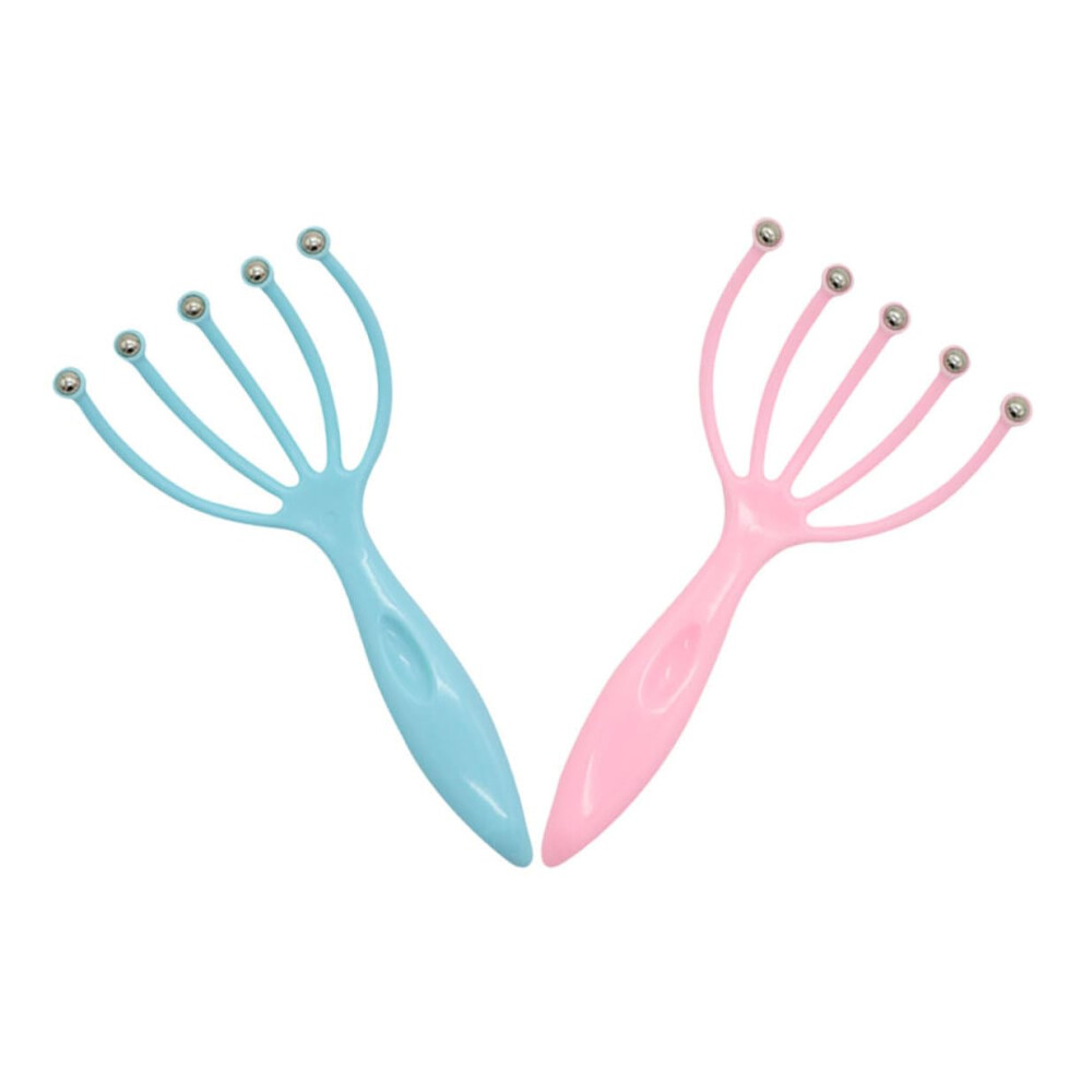 Head Scalp Massagers 2-Pack Handheld Five-Finger Massage Scratcher For Deep Relaxation And Hair Stimulation