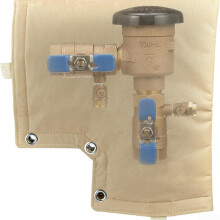Insulation Cover for Backflow Preventers, Waterproof Oxford Fabric and Thermal Barrier Layer, Freeze Protection, Khaki