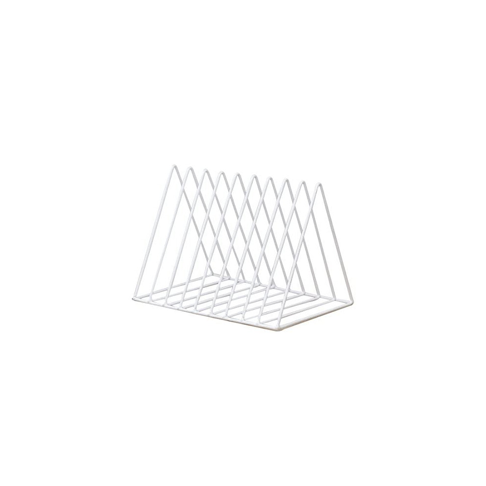 Vintage Triangle Cd Rack Storage Shelf Cd Stand Dvd Stand Dvd Rack Book Rack Bookshelf Magazine Holder White 9016109334275
