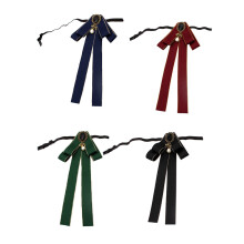 4 dames elastische stropdas schoolstijl kleding bloem