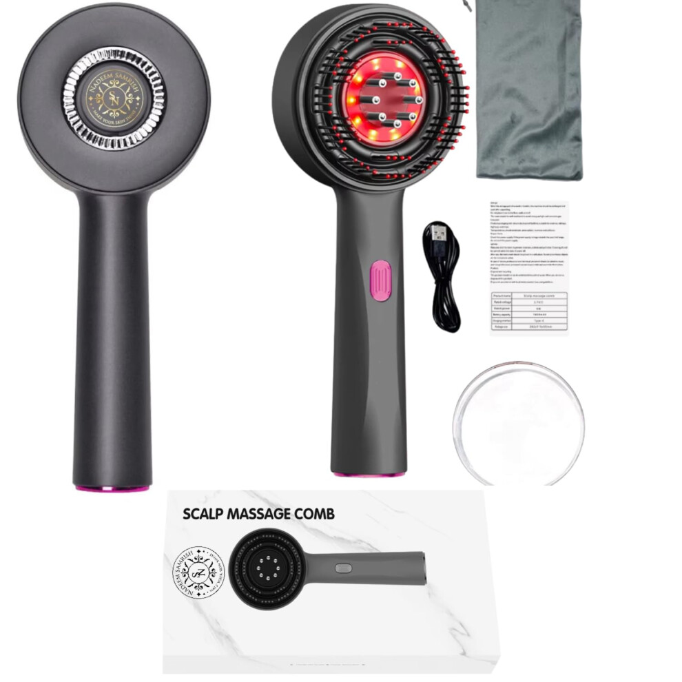 3 in 1 Hair Oil Applicator Rechargeable Scalp Massager Brush Head Massager Scalp Oil Applicator