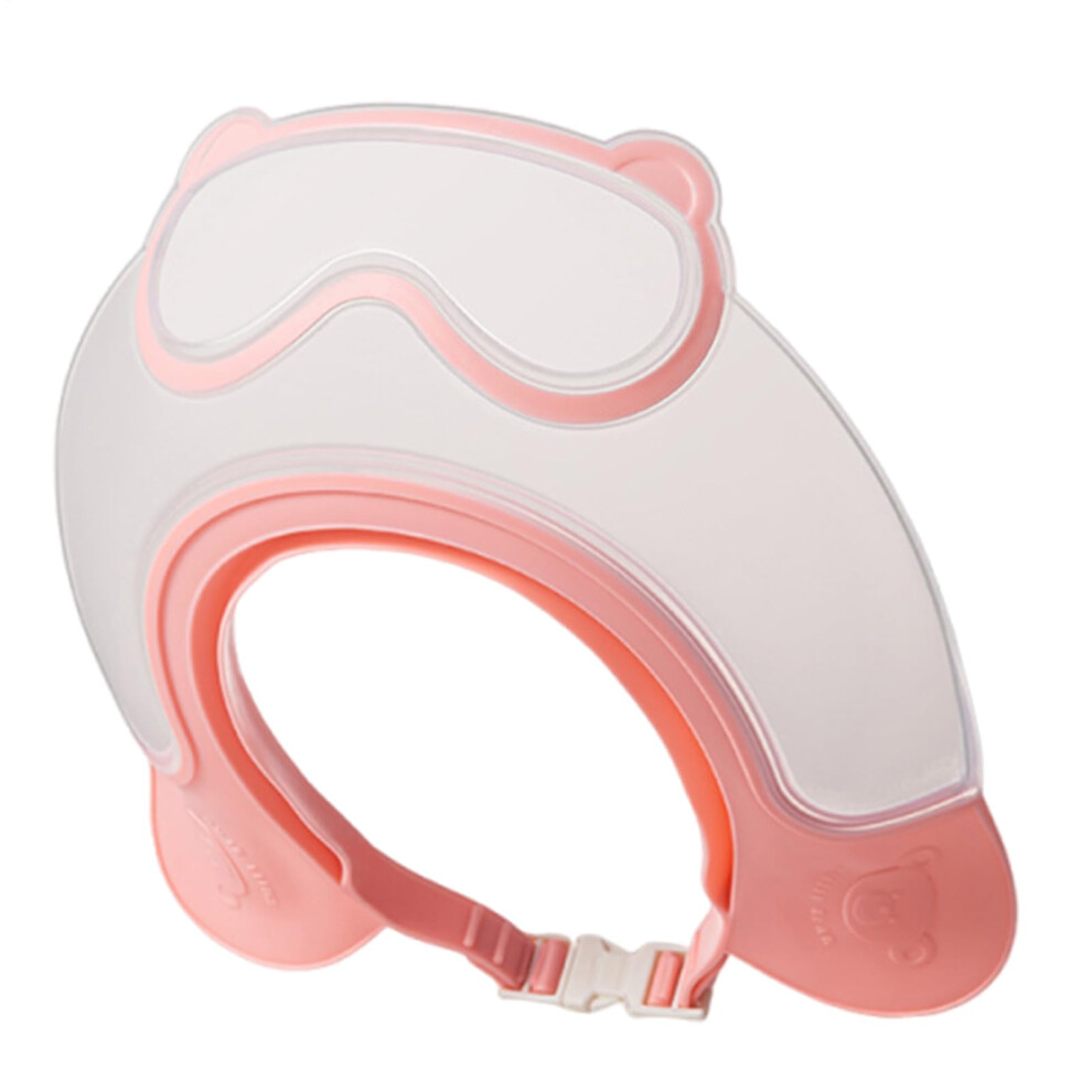 Baby Hair Washing Shield Adjustable Shampoo Cap For Kids Eye And Ear Protection Bath Visor Shower Cap For Babies Pink