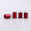 4 stuks aluminium fietsventieldopjes stofafdekking (rood) 10