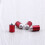 4 stuks aluminium fietsventieldopjes stofafdekking (rood) 4