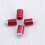 4 stuks aluminium fietsventieldopjes stofafdekking (rood) 2