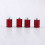 4 stuks aluminium fietsventieldopjes stofafdekking (rood) 9