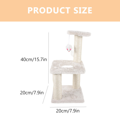À Chat Beige 3 Couches Résistant Avec Suspendu 2