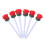 6Pièces Accessoires Golf Rouge Tees Plastique Forme Rose Solide 5