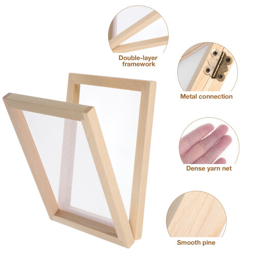 3St Papieren Mallen Beige Frame Creatief Knutselen 2