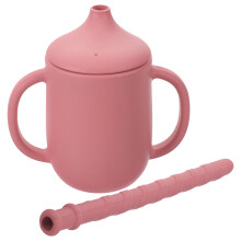 Siliconen drinkbeker 400 ml baby's en peuters met rietje