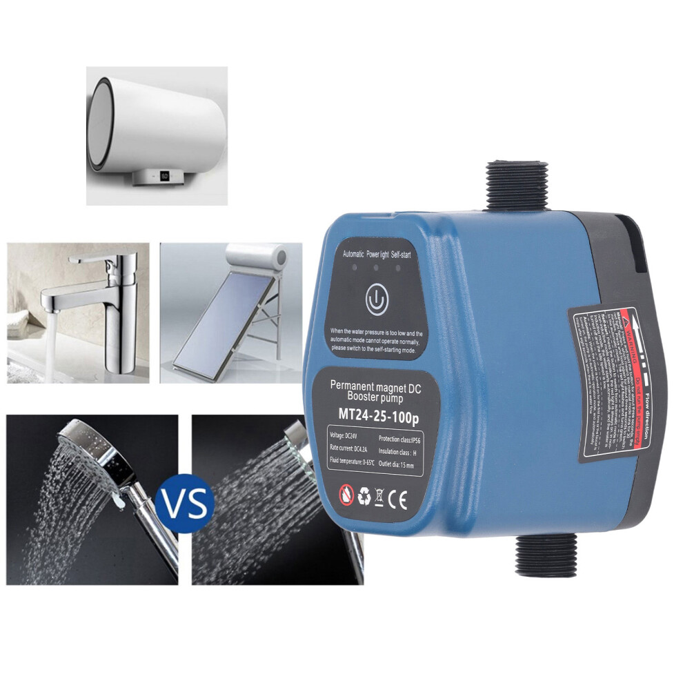 Water Pressure Booster Pump 100W 25L/Min 25M 24V Blue IP56-image-OPC-PKZHG7V-NEW