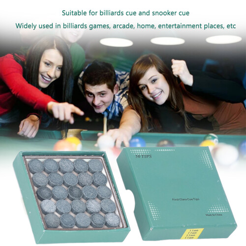 50PCS PU Pool Cue Tips, 11mm Replacement for Billiard & Snooker 2