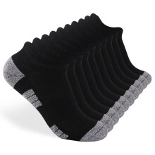 10er Pack atmungsaktive, gepolsterte Lauf-Socken für Knöchel, Herren und Damen, Größen S-XL