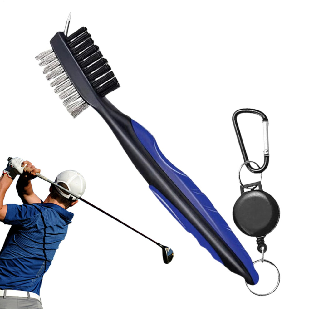 Golf Club Cleaner Ergonomic Golf Brush With Retractable Zip Line Blue For Course, Locker Room And Indoor Practice Bag-image-OPC-PKZHMNV-NEW