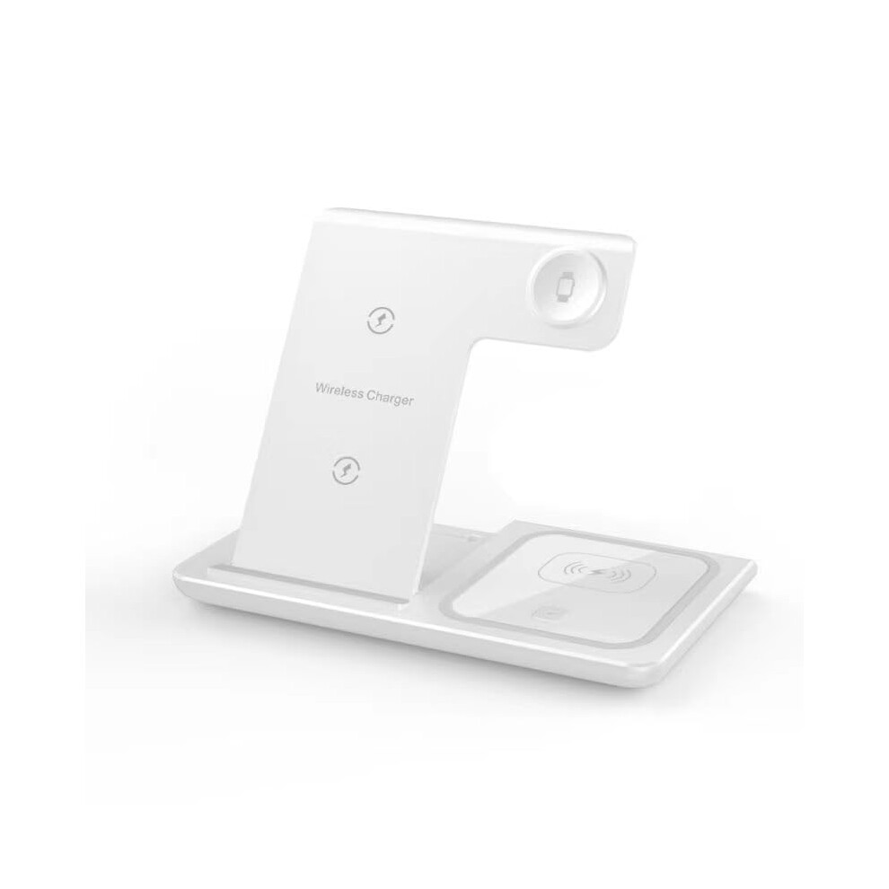 Wireless Charger 3-In-1 Charging Station For Iphone 8-16 Series, Iwatch 2-10 Ultra Se, Airpods 2-4 Pro White 9084446343779