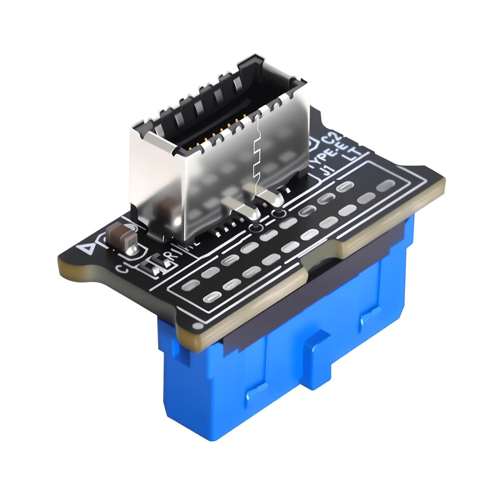 90 Degree Usb 3.0 To Type E Converter, 19-Pin Female Right-Angle Usb-C Motherboard Adapter, 5Gbps, Plug And Play 9393856250738