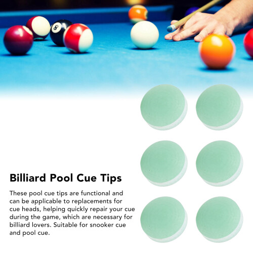 6 Stück 14 mm Kristall-Poolcue-Spitzen - 12 g Set 2