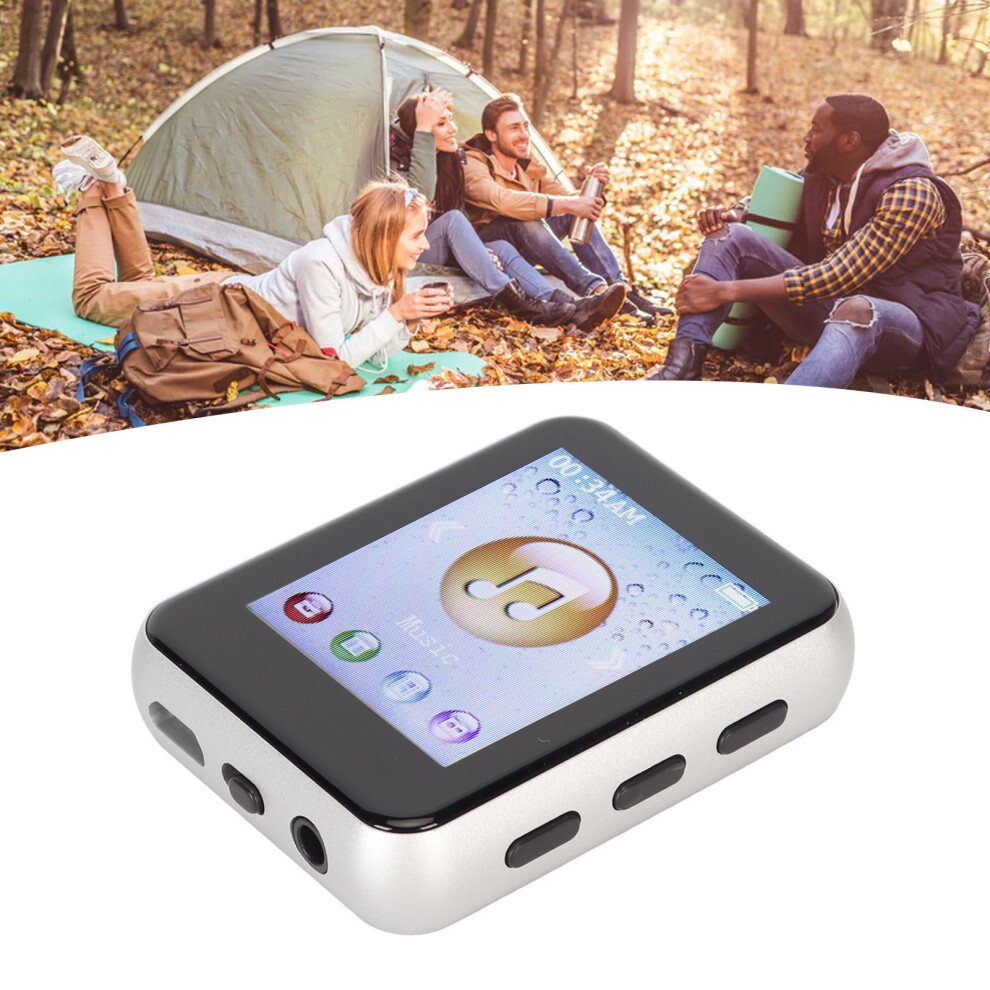 1.8'' Touchscreen 8Gb Mp3 Bluetooth Player Hifi Lossless With Speaker Silver 4651353462449