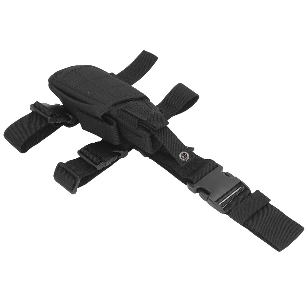 Drop Leg Bag 600D Nylon Thigh Pouch Adjustable Black For Outdoor Running Climbing 4631353463370