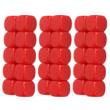 30 Stück Rote 16mm Kunststoff-Würfel für Spiele, Unterricht & DIY
