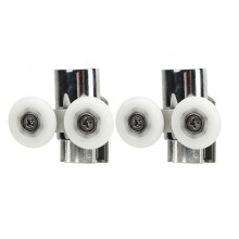 Glas-Schiebetür-Gleitrollen-Kit 23mm für Badezimmerschrank, Schwenkrad, oben unten