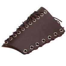 Robustes Kunstleder-Bogenarmschutz 18cm, hautfreundlich, braun