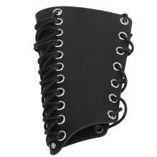 Durable Artificial Leather Archery Arm Guard 18cm Black for Bow