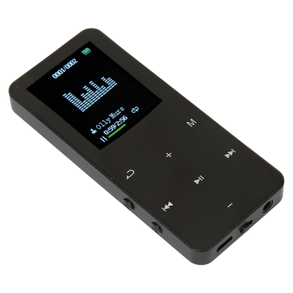 8G Bluetooth Mp3 Player With 1.8" Screen, Noise Reduction, Expandable 128Gb Black 4281353487182