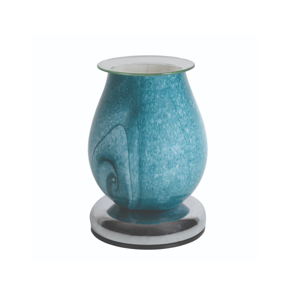 Aromatize Aroma Electric Wax Melt Burner Touch - Oval Teal Swirl Light