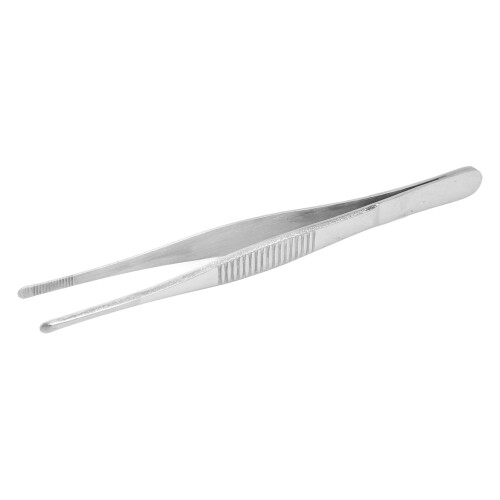 Serrated Straight Tip Dressing Forceps 5.5in Stainless Steel 1