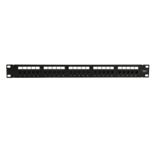 25 Ports RJ11 Durchführungskupplung für 19-Zoll-Schrank, Gold beschichtet
