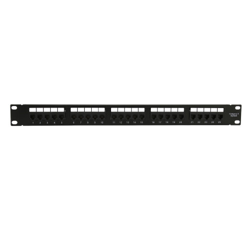 25 Ports RJ11 Through Coupler Patch Panel for 19" Rack Cabinet