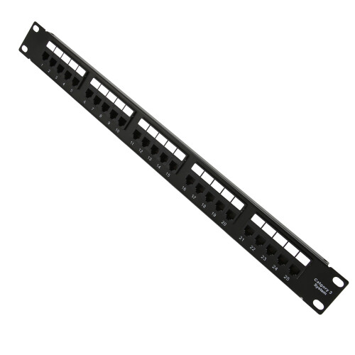 25 Ports RJ11 Through Coupler Patch Panel for 19" Rack Cabinet 2