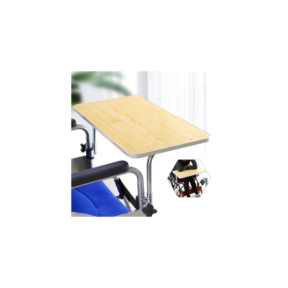 Wooden Wheelchair Tray Table Portable Universal Dining Lap Tray for Eating and Reading Detachable Accessories Wheelchair User Compatible