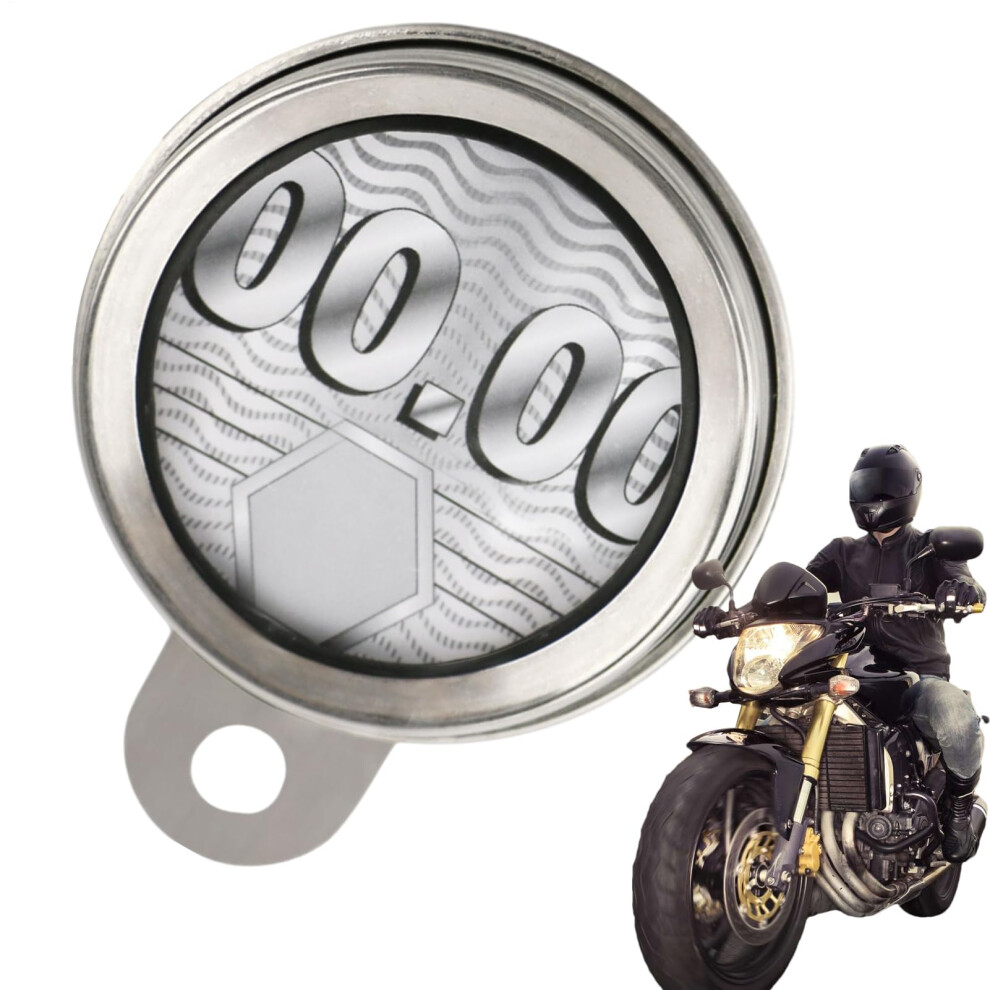 Motorcycle Tax Holder Round Card Label Hanger For Scooter And Motorcycle Tax Disc Reusable Silver 9016109337115