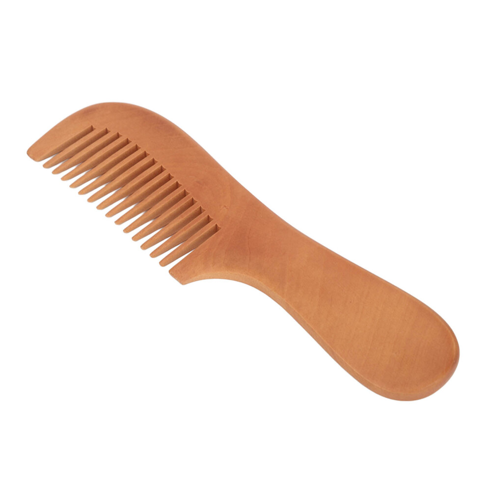 Unisex Peach Wood Beard Comb For Men & Women | Detangling & Styling Tool
