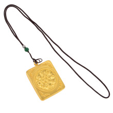 Buddha Kartenanhänger Halskette Medaillon Metall Kartenhülle