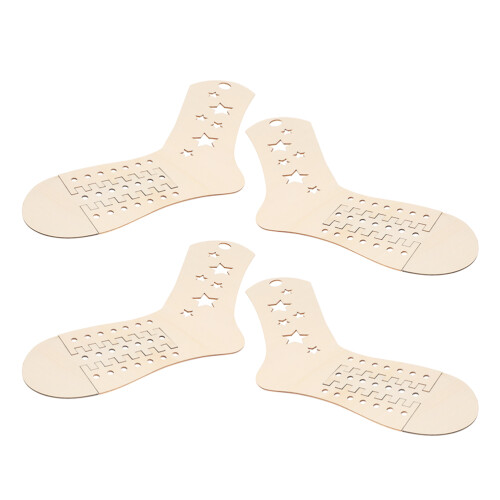 4Stk Verstellbare Holz Sockenformer Für Stricksocken