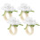 4Pcs White Artificial Rose Napkin Rings Wedding Dining Table Decor 6