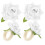 4Pcs White Artificial Rose Napkin Rings Wedding Dining Table Decor 4