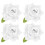 4Pcs White Artificial Rose Napkin Rings Wedding Dining Table Decor 7