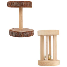 1 Set Hamster Laufräder Aus Holz Beißen Für Kleintiere