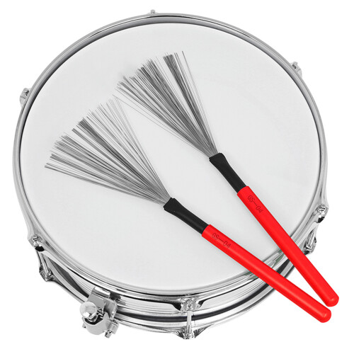 1 Paar Drum Wire Perkussionsinstrument Mit Holzgriff 2